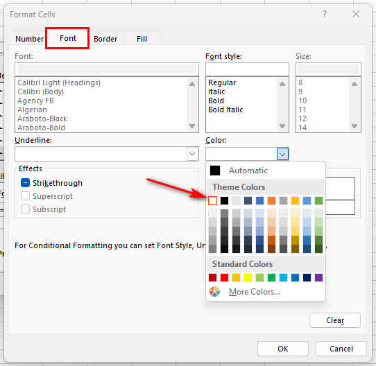 choose-white-color-on-formatting-rule