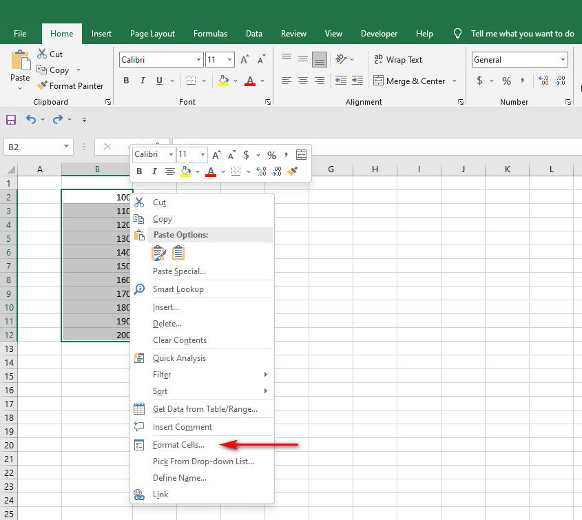 click-format-cells-option