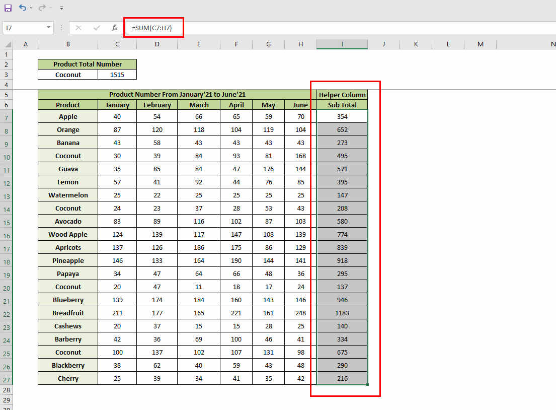 sumifs-enter-formula-in-i7