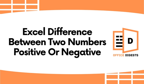 Excel Formula To Calculate Difference Between Two Numbers