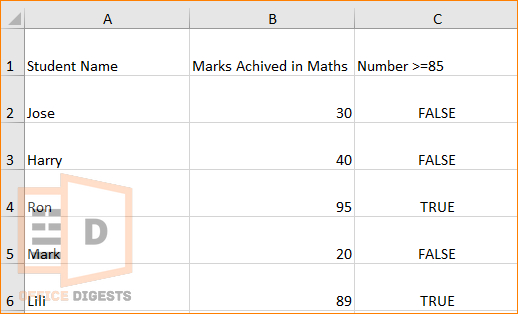 student-number-greater-than-85-or-not-excel