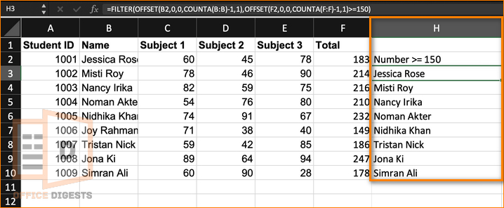 use-offset-function-single-criteria