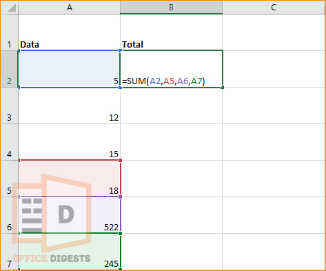 use-sum-function-to-skip-rows-excel