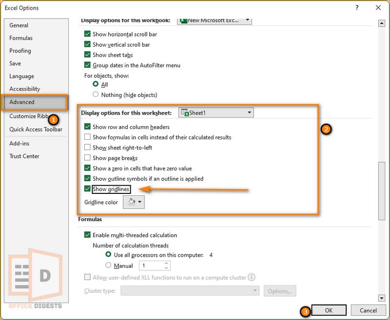 advanced-display-options-for-gridlines-windows-excel