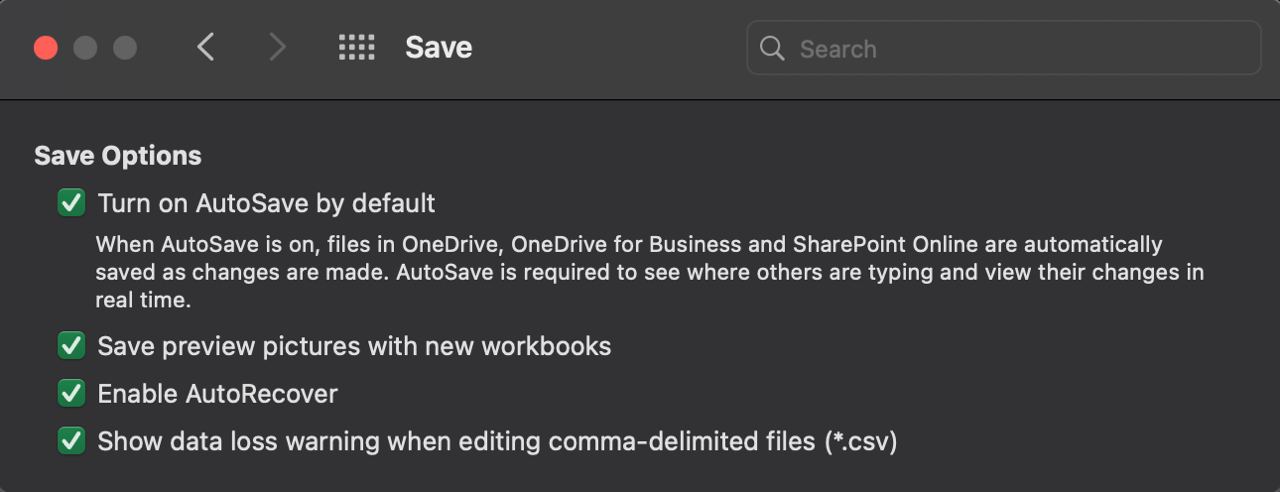 autosave-excel-mac