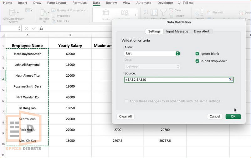 data-validation-for-dynamic-list-excel