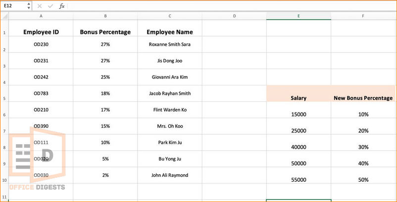 dataset-to-return-approximate-match-xlookup