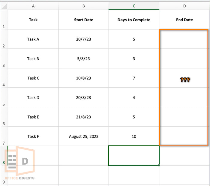 finding-end-date-of-a-given-starting-date-excel