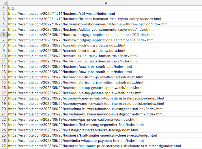 list-of-urls-excel