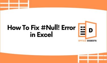 Fix #Null! Error in Excel [With Examples]