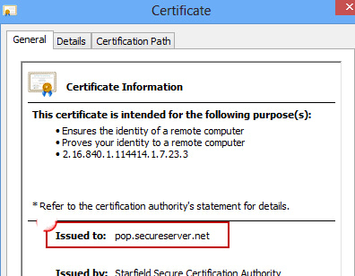 security-certificate-information