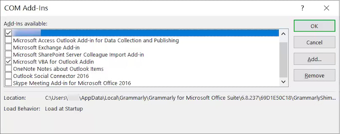 uncheck-outlook-faulty-add-ins