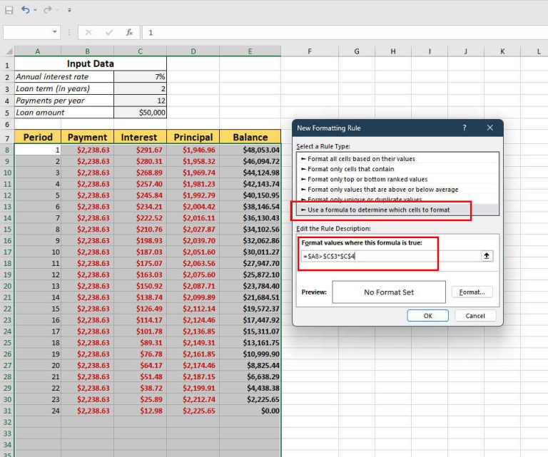 Create an Excel Amortization Schedule with Irregular Payment